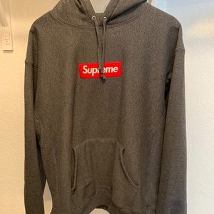 Supreme hoodie box logo charcoal 2021 L